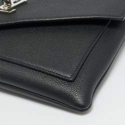 Pre Owned Louis Vuitton Mylockme Black Leather Chain Pochette