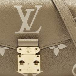 Pre Owned Louis Vuitton Pochette Metis East West Tourterelle/Creme Monogram Empreinte Leather Shoulder Bag
