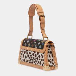 مملوكة مسبقًا Louis Vuitton Black Takashi Murakami Monogram Multicolore Dalmatian Sac Rabat