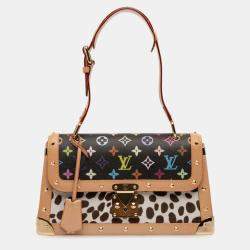 مملوكة مسبقًا Louis Vuitton Black Takashi Murakami Monogram Multicolore Dalmatian Sac Rabat