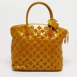 Pre Owned Louis Vuitton Lock It PM Mustard Monogram Fascination Bag
