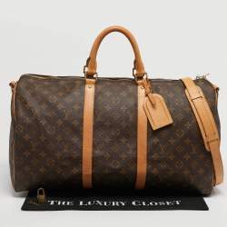 مملوكة مسبقًا Louis Vuitton Keepall Bandouliere 50 Monogram Canvas Duffel Bag
