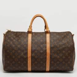 مملوكة مسبقًا Louis Vuitton Keepall Bandouliere 50 Monogram Canvas Duffel Bag