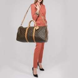 مملوكة مسبقًا Louis Vuitton Keepall Bandouliere 50 Monogram Canvas Duffel Bag