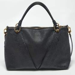 مملوكة مسبقًا Louis Vuitton V MM Black Monogram Empreinte Leather Tote