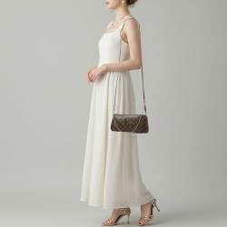 Pre Owned Louis Vuitton Eva Damier Ebene Canvas Pochette