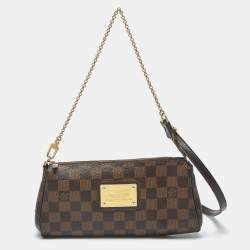Pre Owned Louis Vuitton Eva Damier Ebene Canvas Pochette
