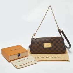 Pre Owned Louis Vuitton Eva Damier Ebene Canvas Pochette