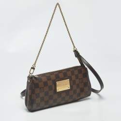 Pre Owned Louis Vuitton Eva Damier Ebene Canvas Pochette