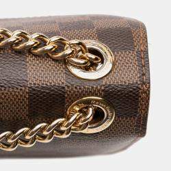 Pre Owned Louis Vuitton Brown Damier Ebene Cuir Taurillon Wight