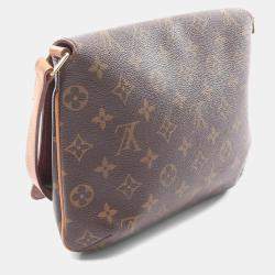 Pre Owned Louis Vuitton Musette Tango Brown Canvas Shoulder Bag