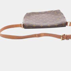 Pre Owned Louis Vuitton Musette Tango Brown Canvas Shoulder Bag