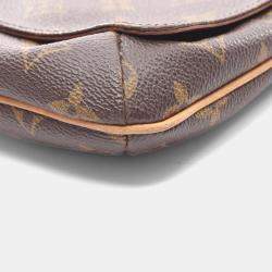 Pre Owned Louis Vuitton Musette Tango Brown Canvas Shoulder Bag