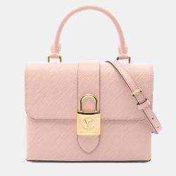 Pre Owned Louis Vuitton Locky BB Rose Ballerine Epi Leather Top Handle Bag