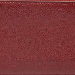 Pre Owned Louis Vuitton Clemence Cherry Monogram Empreinte Leather Zip Around Wallet