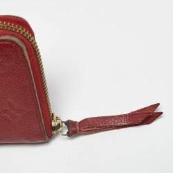 Pre Owned Louis Vuitton Clemence Cherry Monogram Empreinte Leather Zip Around Wallet
