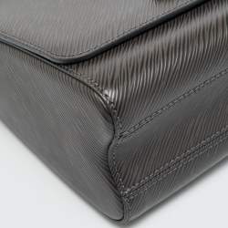 Pre Owned Louis Vuitton Twist MM Anthracite Nacre Epi Leather Bag