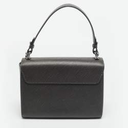 Pre Owned Louis Vuitton Twist MM Anthracite Nacre Epi Leather Bag