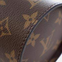 مملوكة مسبقًا Louis Vuitton Brown White Monogram Coffee Cup Pouch