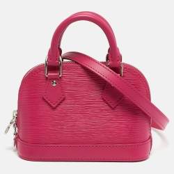 Pre Owned Louis Vuitton Alma Nano Hot Pink Epi Leather Satchel