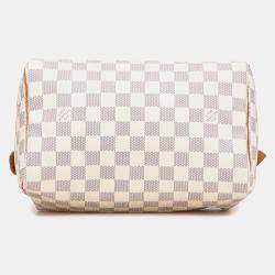 Pre Owned حقيبة لويس فيتون "سبييدي 25" داميي أزور أبيض