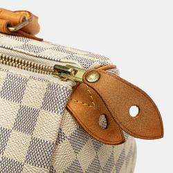 Pre Owned حقيبة لويس فيتون "سبييدي 25" داميي أزور أبيض