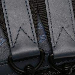 Pre Owned Louis Vuitton Blue Monogram Shadow Duo Messenger