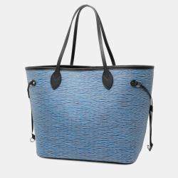مملوكة مسبقًا Louis Vuitton Black Blue Epi Denim Neverfull MM