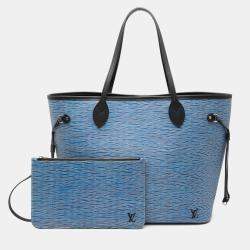 مملوكة مسبقًا Louis Vuitton Black Blue Epi Denim Neverfull MM