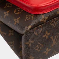 Pre Owned Louis Vuitton Brown Red Monogram Marignan