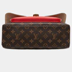 Pre Owned Louis Vuitton Brown Red Monogram Marignan