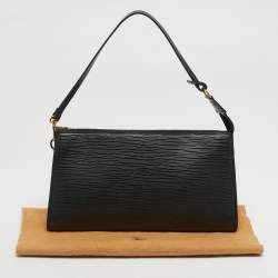 Pre Owned Louis Vuitton Pochette Accessoires Black Epi Leather Bag