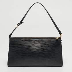 Pre Owned Louis Vuitton Pochette Accessoires Black Epi Leather Bag
