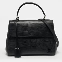 Pre Owned Louis Vuitton Cluny MM Black Epi Leather Bag