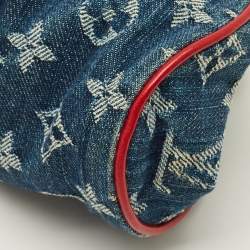 مملوكة مسبقًا حقيبة لويس فيتون فيرمور جي إم جينز مونوجرامي أزرق/أحمر وتمساح