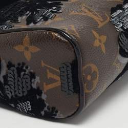 Pre Owned حقيبة كلاتش لويس فيتون فلور دي جايس مانيج أسود/كانفاس مونوغرام وجلد إصدار محدود