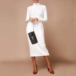 Pre Owned حقيبة كلاتش لويس فيتون فلور دي جايس مانيج أسود/كانفاس مونوغرام وجلد إصدار محدود