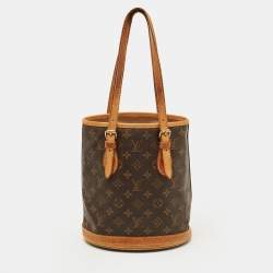 Pre Owned Louis Vuitton Petit Bucket Monogram Canvas Bag