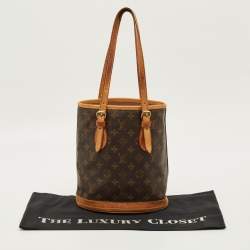 Pre Owned Louis Vuitton Petit Bucket Monogram Canvas Bag