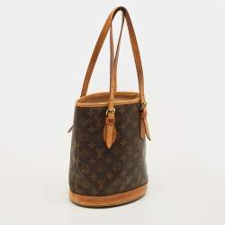 Pre Owned Louis Vuitton Petit Bucket Monogram Canvas Bag