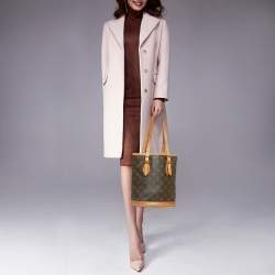 Pre Owned Louis Vuitton Petit Bucket Monogram Canvas Bag