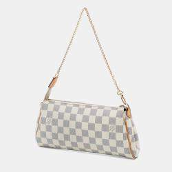 مملوكة مسبقًا Louis Vuitton White Damier Azur Eva Handbag