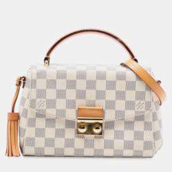 مملوكة مسبقًا Louis Vuitton White Damier Azur Croisette Top Handle bag