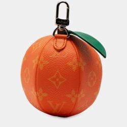 مملوكة مسبقًا محفظة لوي فيتون برتقالي مخطط برتقالي أخضر