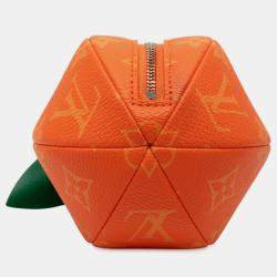 مملوكة مسبقًا محفظة لوي فيتون برتقالي مخطط برتقالي أخضر