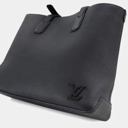 Pre Owned Louis Vuitton Aerogram Fast Line Black Leather Tote Bag