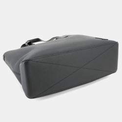 Pre Owned Louis Vuitton Aerogram Fast Line Black Leather Tote Bag