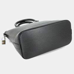 Pre Owned Louis Vuitton Lockit PM Noir Epi Leather Handbag