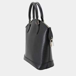 Pre Owned Louis Vuitton Lockit PM Noir Epi Leather Handbag