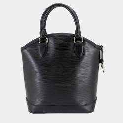 Pre Owned Louis Vuitton Lockit PM Noir Epi Leather Handbag